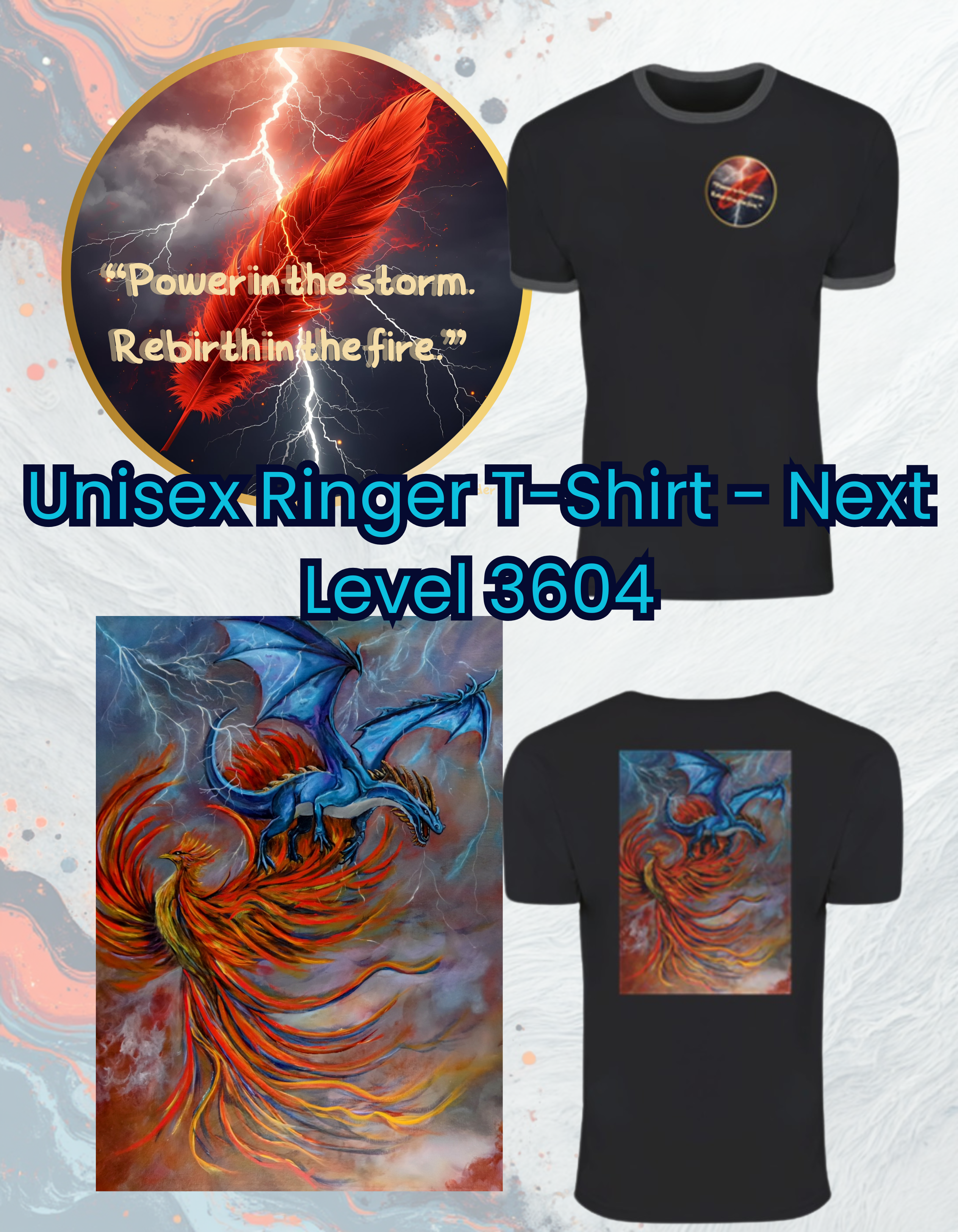 The Power & The Rebirth Unisex Ringer T-Shirt - Pathfinder Art