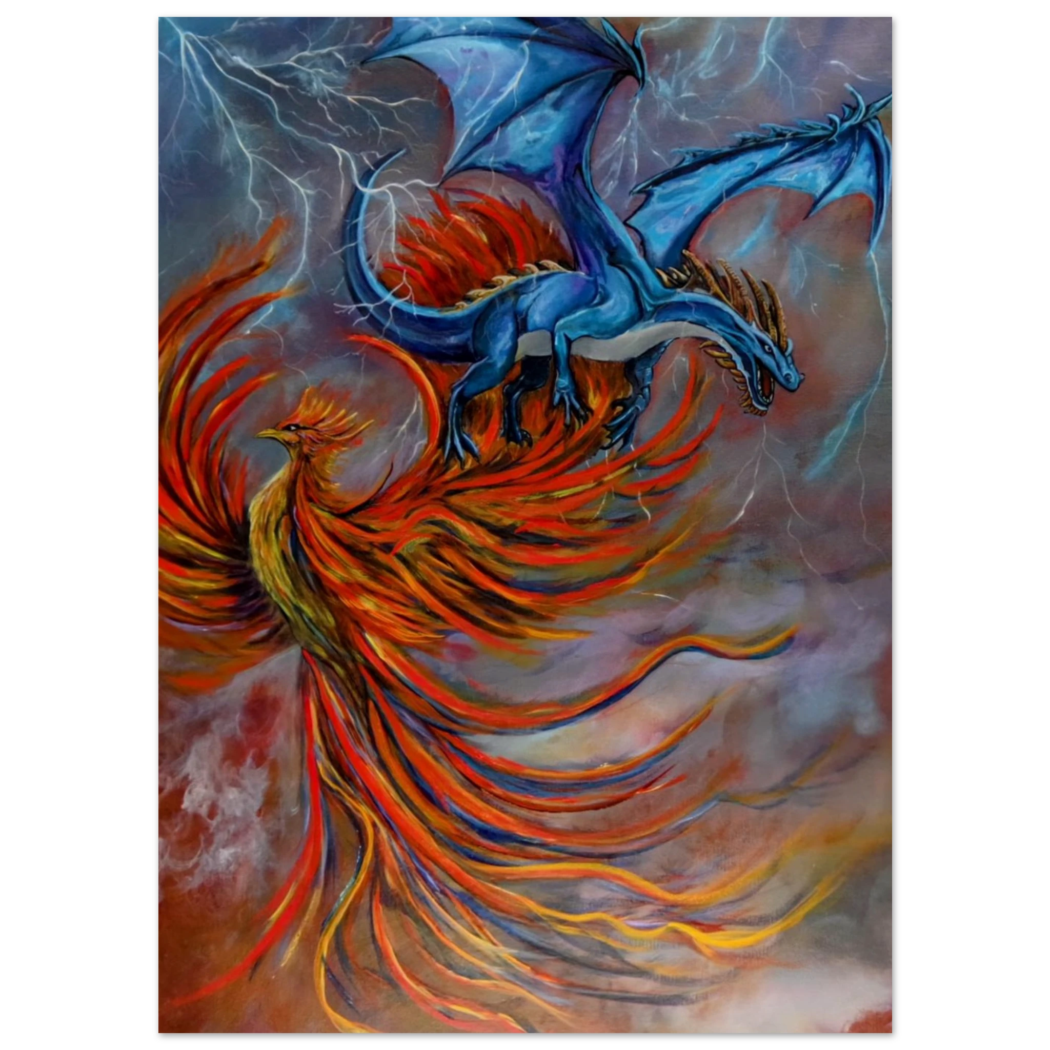 Rebirth transformation art print detail - healing spiritual decor