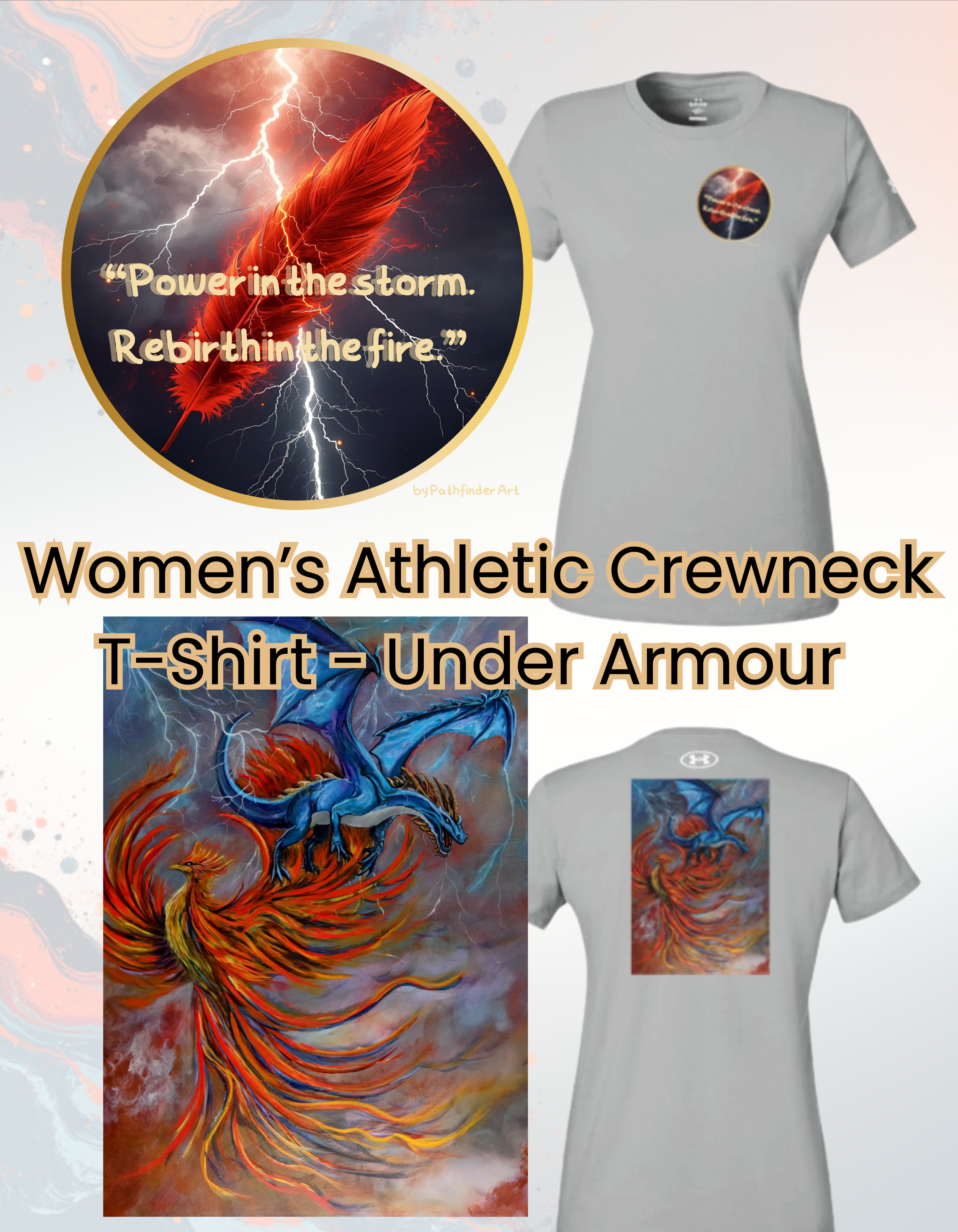 The Power and the Rebirth Women's Athletic T-Shirt - Pathfinder Art