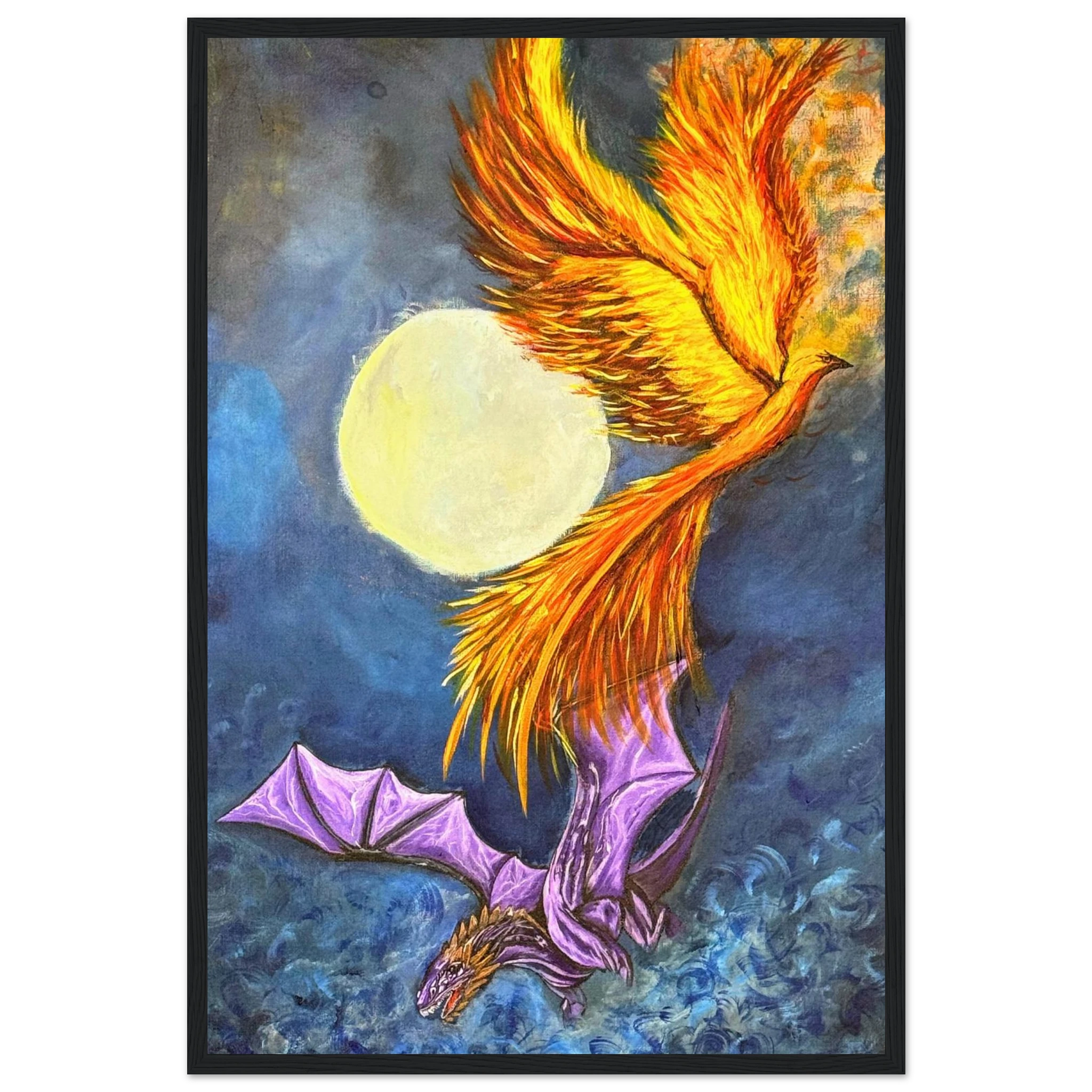 Lunar spiritual wall art poster - moon ascendance home decor