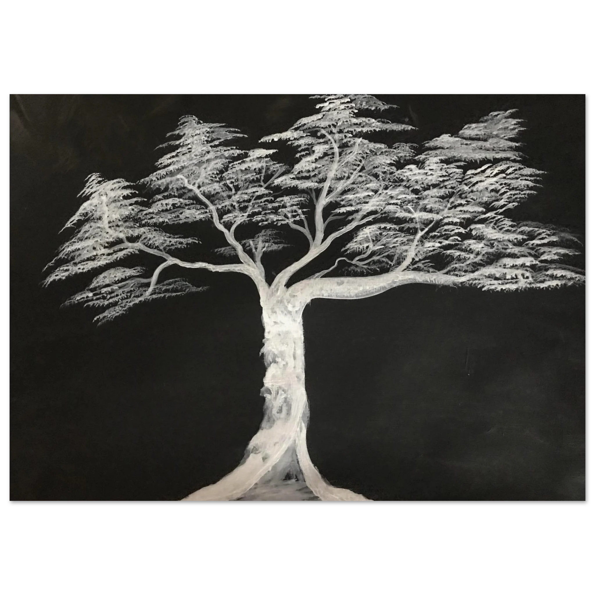 Nature tree branches art print - spiritual forest wall decor detail
